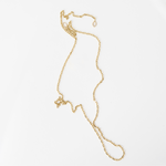 14k yellow gold open belcher chain, 18 inches in length.