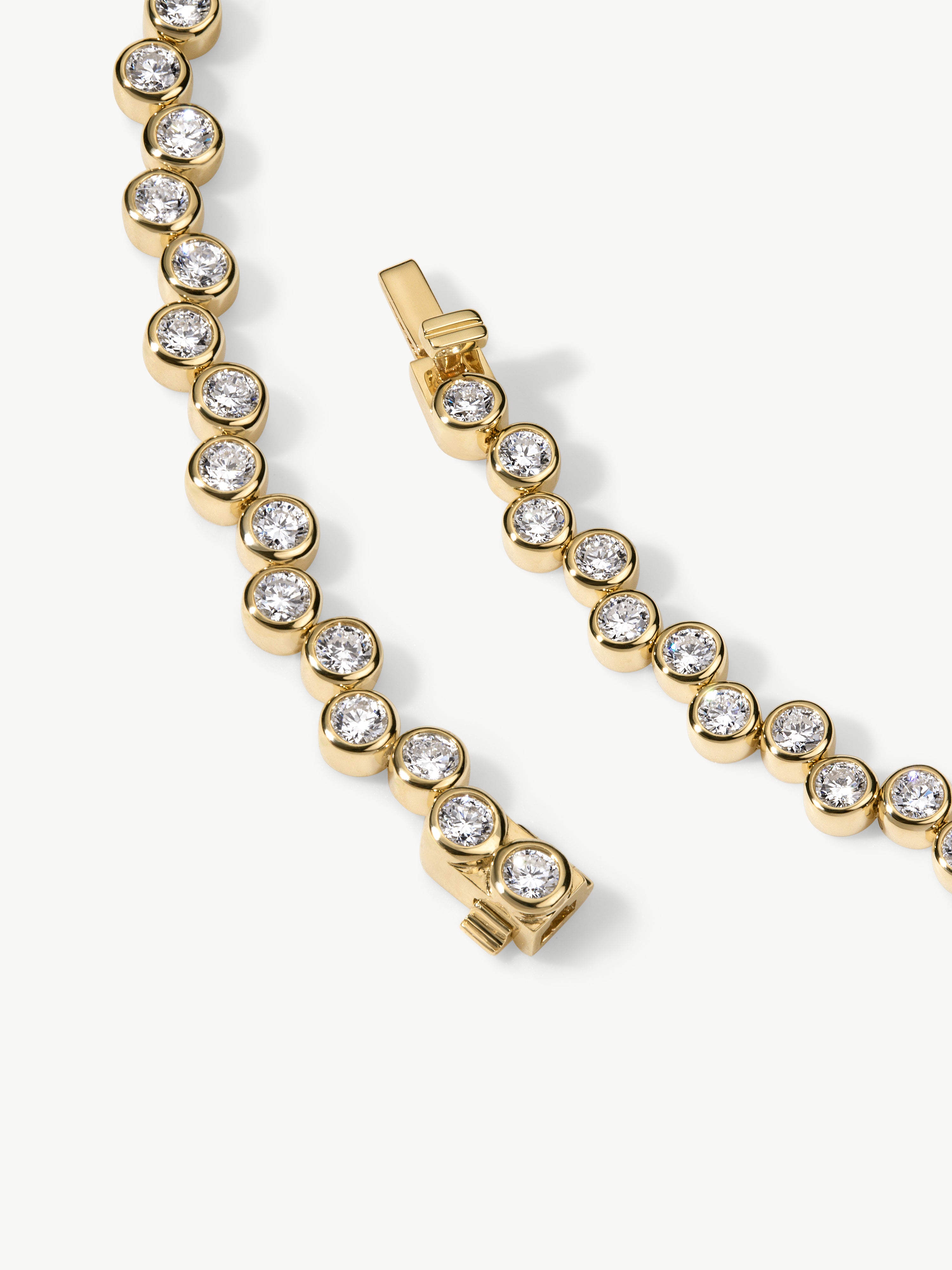 Close-up of Posy diamond bracelet clasp