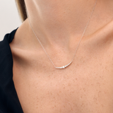Demi graduated lab-grown diamond necklace in sterling silver