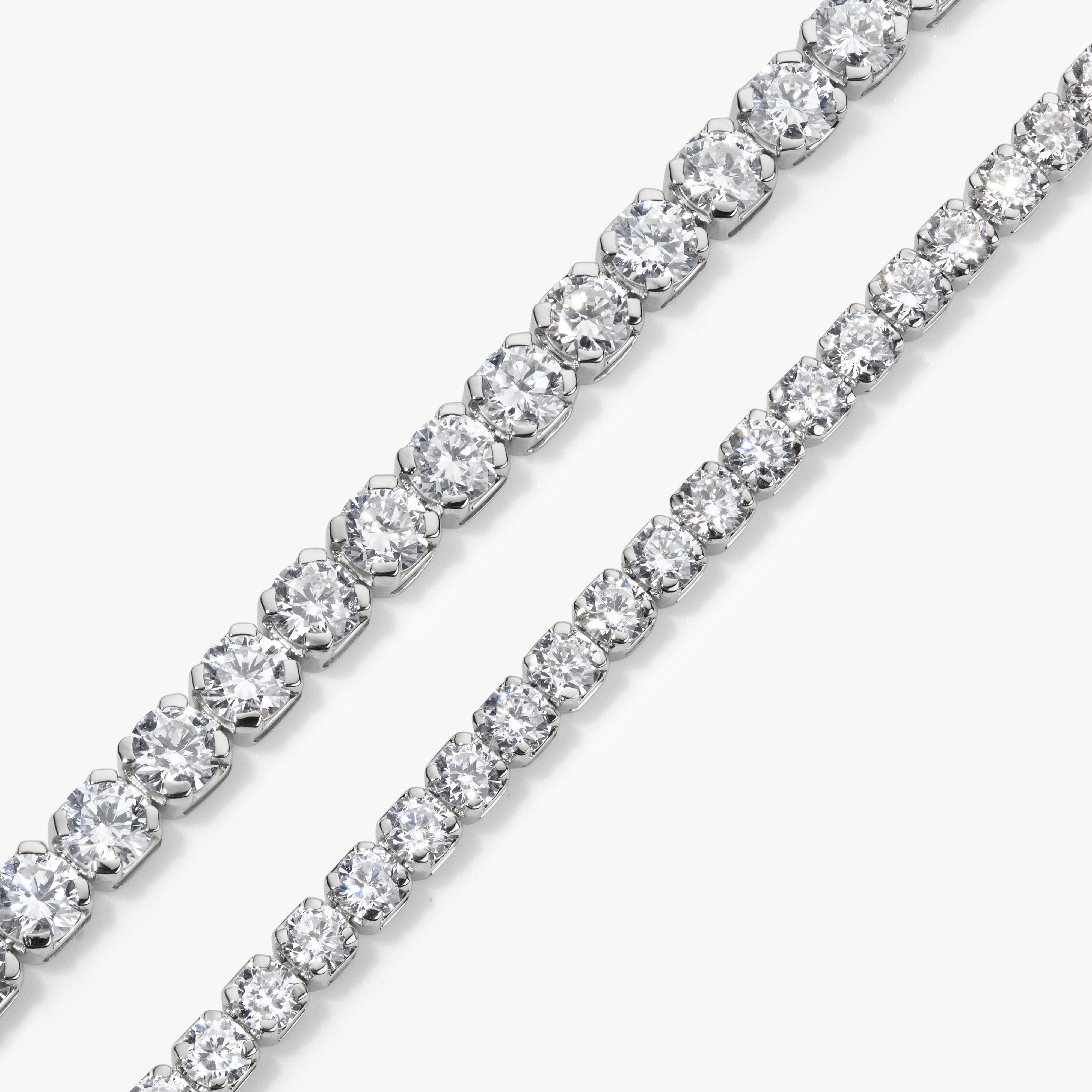 Diamond Darling tennis bracelets in 3 and 5 carat weights