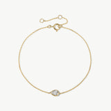 Little Drop 14K gold pear-shaped diamond bracelet
