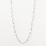 Lola link sterling silver paperclip chain necklace