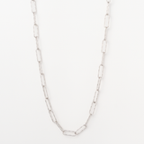 Lola link sterling silver paperclip chain necklace