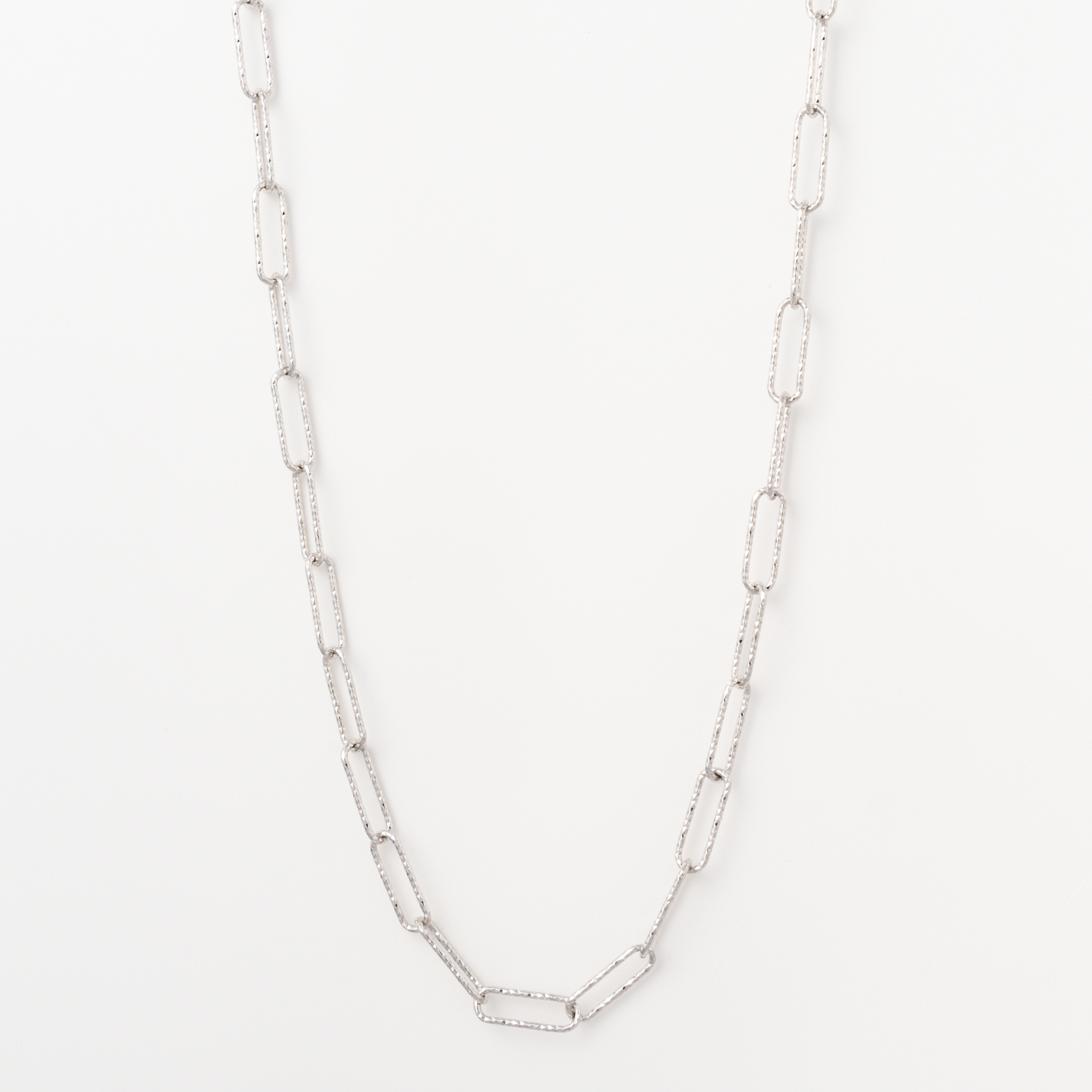 Lola link sterling silver paperclip chain necklace