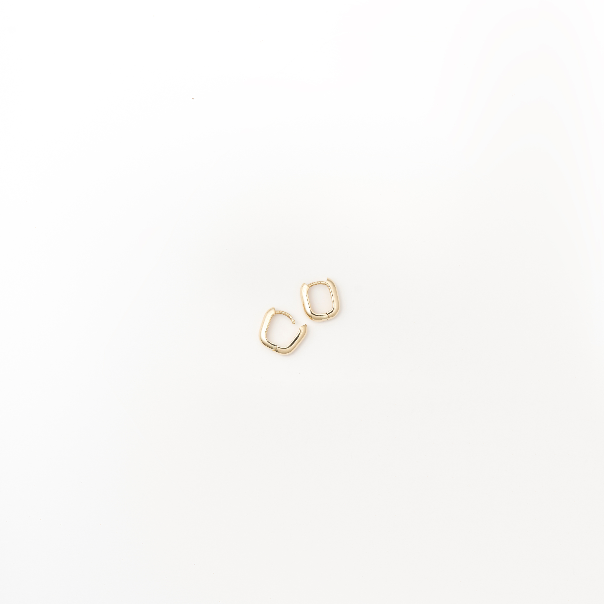Small Leanea earrings in 14k solid gold, a fine jewelry piece crafted for timeless wear.