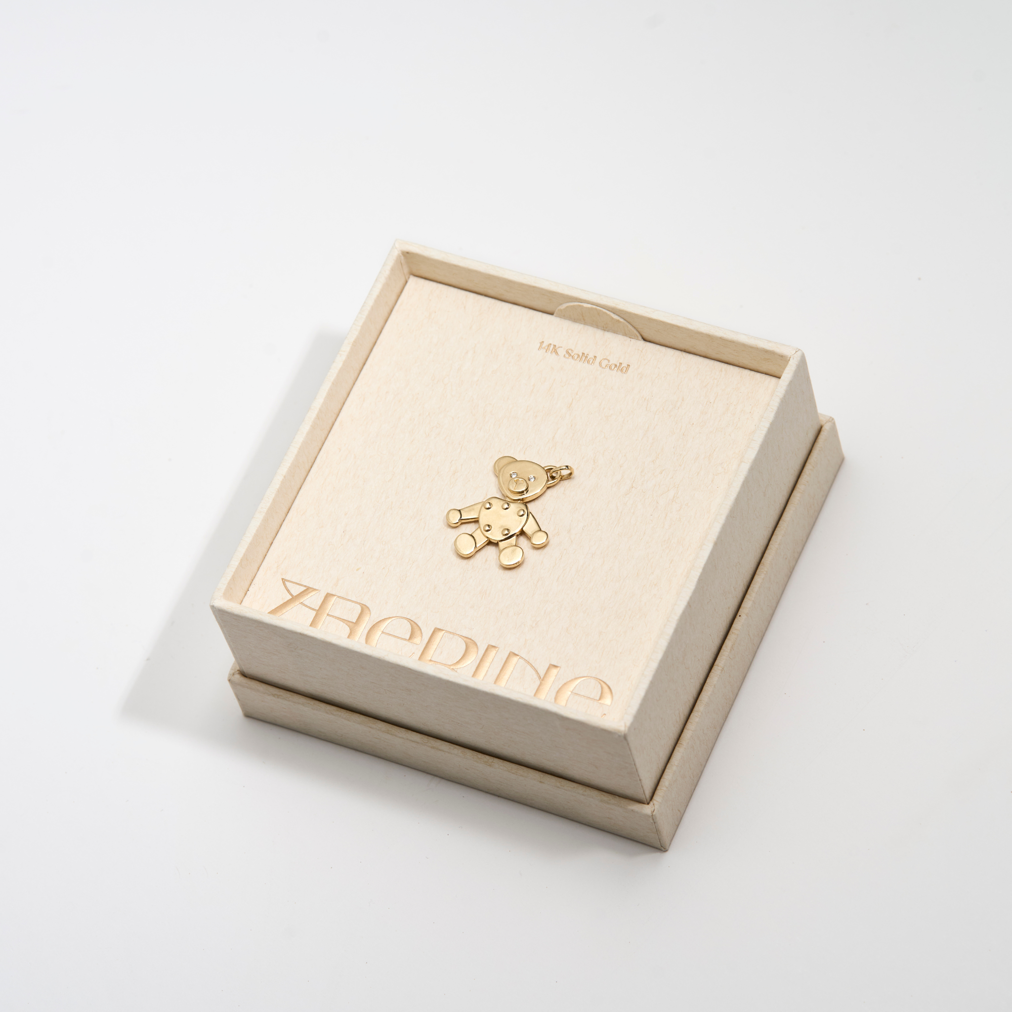 Orso Oro Bear Pendant in Zaerine jewelry Box - 14k solid gold, made to last. 