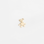 Zaerine Orso Oro bear pendant in 14k solid gold with diamonds and movable head.