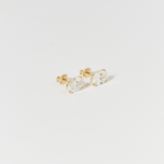 Sisi 3ctw oval lab-grown diamond studs in 14K gold