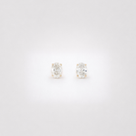 Sisi 3ctw oval lab-grown diamond studs in 14K gold