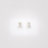 Sisi 3ctw oval lab-grown diamond studs in 14K gold