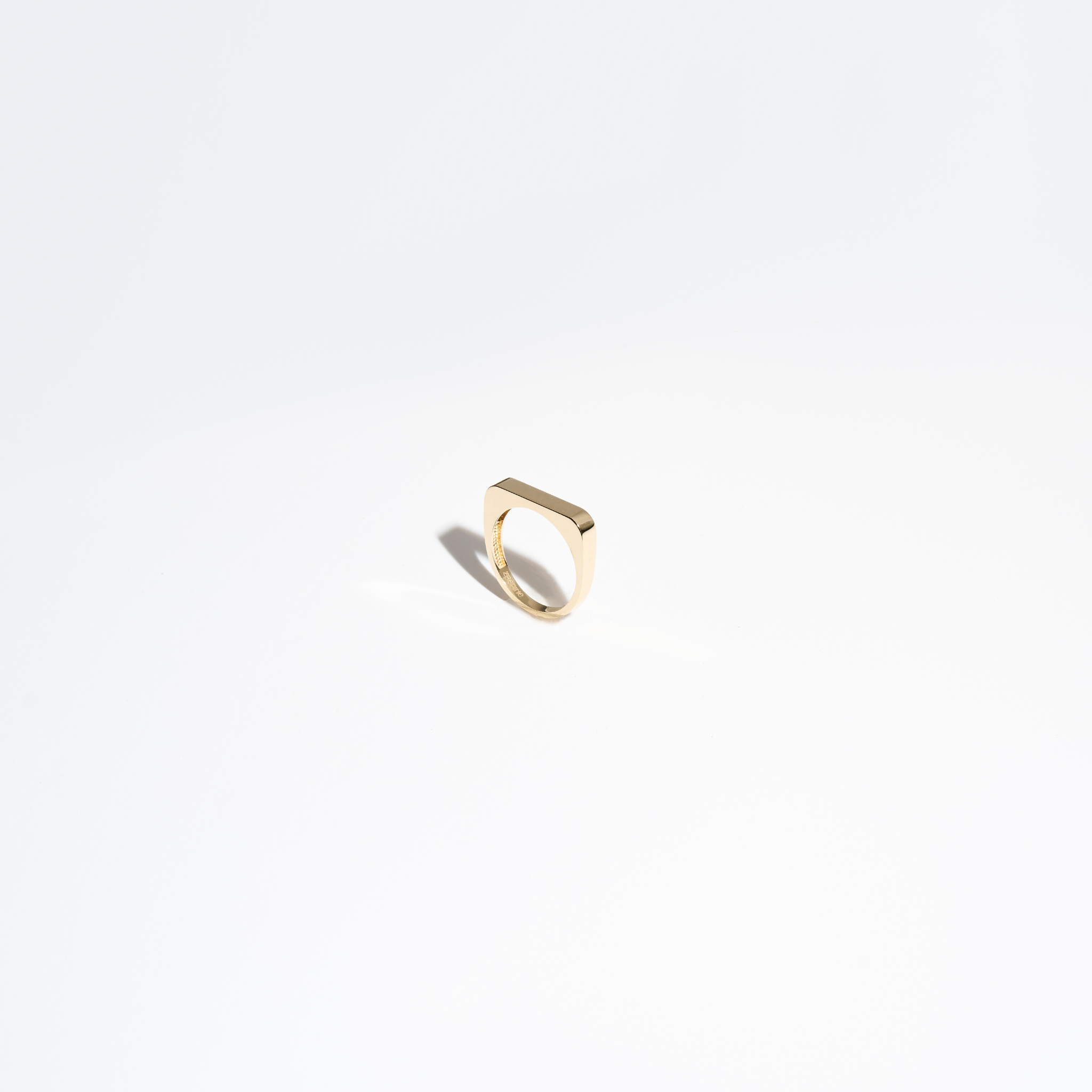 Golden Bar Ring by Zaerine, handcrafted in 14k yellow gold with a minimalist polished design.