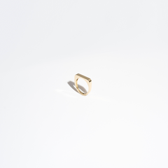 Golden Bar Ring by Zaerine, handcrafted in 14k yellow gold with a minimalist polished design.