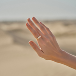 Minimalist 14k gold Golden Bar Ring by Zaerine, crafted for everyday wear and effortless layering.