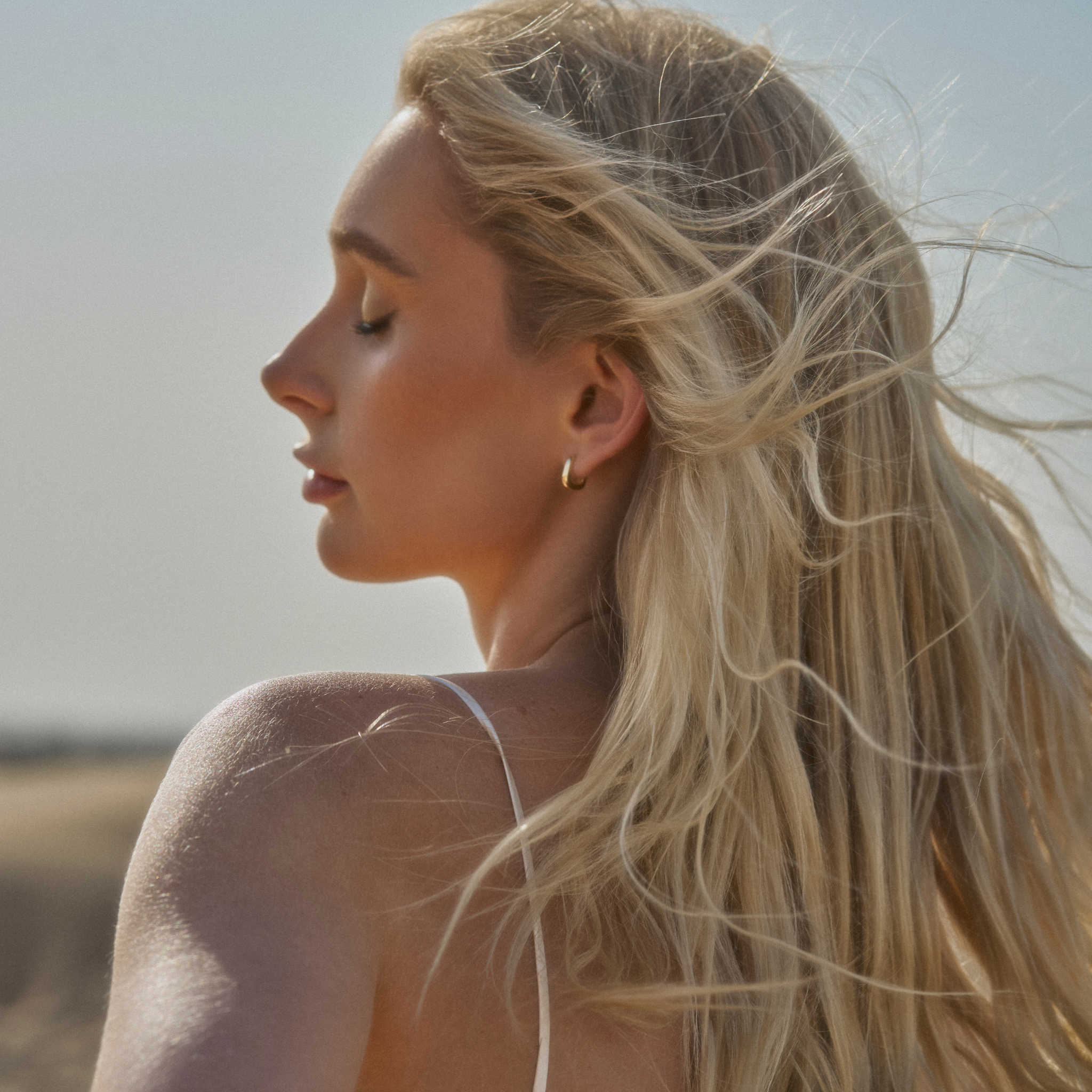 Small Leanea earrings by Zaerine, crafted in 14k gold—fine jewelry designed for effortless stacking or wearing solo for a refined everyday look.