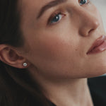 14K solid gold lab-grown diamond stud earrings